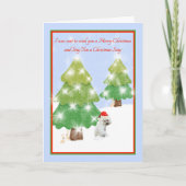 Weihnachten 2020 mit Sad Dog Karte (Vorderseite)