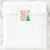 Weihnachten 2020 quadratischer aufkleber (Tasche)