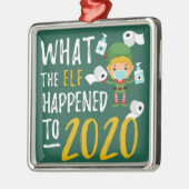 Weihnachten 2020 Quarantine Lockdown Elf-Gedenken Ornament Aus Metall (Links)