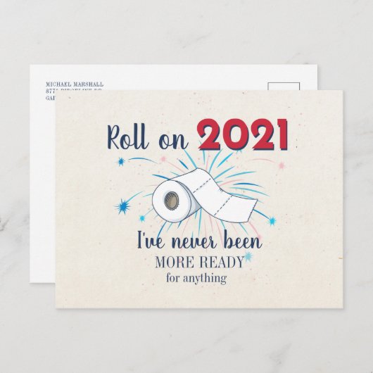 Weihnachten 2020 Roll on 2021 Neujahrsgrüße (Vorne/Hinten)