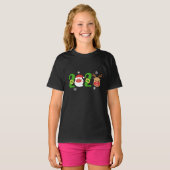 Weihnachten 2020 | Santa und Reindei in Maske T-Shirt (Vorne ganz)