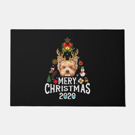 Weihnachten 2020 Tree Yorkshire Maskenkostüm Fußmatte (Vorderseite)