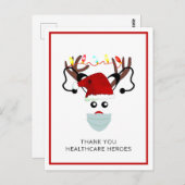 Weihnachten 2020 Vielen Dank für Ihren Urlaub in H Postkarte (Vorne/Hinten)