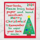 Weihnachten 2020 weinetikett (Einzelnes Label)