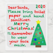 Weihnachten 2020 weinetikett (Einzelnes Label)