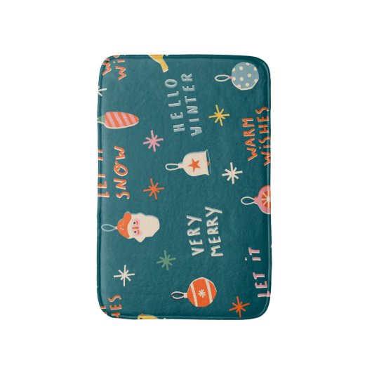 Weihnachten 2020: Ziermuster Badematte (Vorderseite Vertikal)