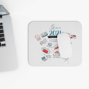 Weihnachten 2021 Covid-Impfstoff-Jahr Gedenk- Mousepad