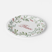 Weihnachten 2021 Druckplatte Pappteller (Schrägansicht)