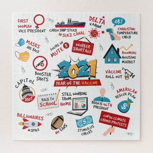 Weihnachten 2021 Gedenken an den pandemischen Impf Puzzle (Vertikal)