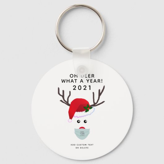Weihnachten 2021-Logo-Maske Schlüsselanhänger (Vorderseite)
