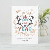 Weihnachten 2021 Oh Hirsch, was für ein Jahr Impfj (Stehend Vorderseite)