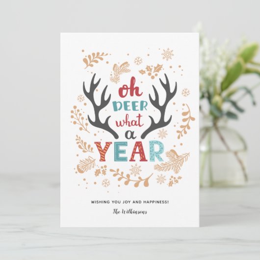 Weihnachten 2021 Oh Hirsch, was für ein Jahr Impfj (Stehend Vorderseite)