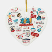 Weihnachten 2021 Pandemieimpfstoff Keramik Ornament (Vorne)