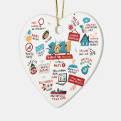 Weihnachten 2021 Pandemieimpfstoff Keramik Ornament (Links)