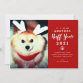 Weihnachten 2021 Red Ruff Year Hund Foto (Vorderseite)