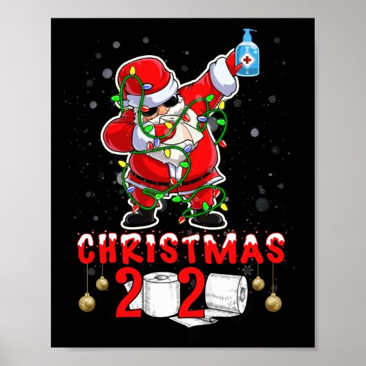 Weihnachten 2021 Toilettenpapier Weihnachtsmann tr Poster (Vorne)