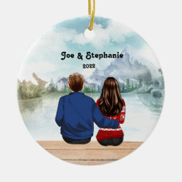 Weihnachten 2022 Custom Personalisiert Family Keramik Ornament