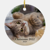 Weihnachten 2022 Foto Keramik Ornament (Hinten)