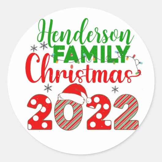 Weihnachten 2022 - Klassischer Rundaufkleber Runder Aufkleber (Vorderseite)