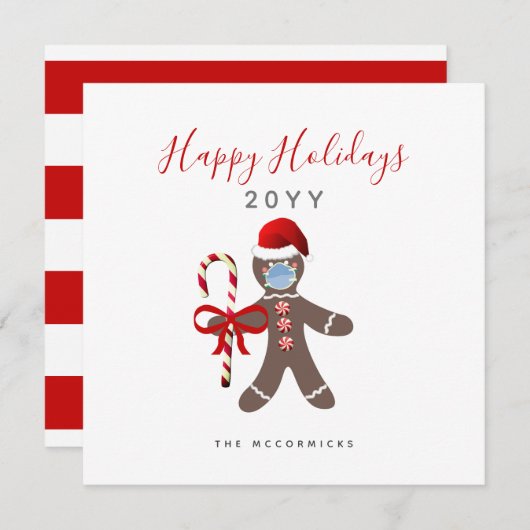 Weihnachten 2022 Lebkuchenmann in Gesichtsmaske (Vorne/Hinten)