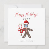 Weihnachten 2022 Lebkuchenmann in Gesichtsmaske (Vorderseite)