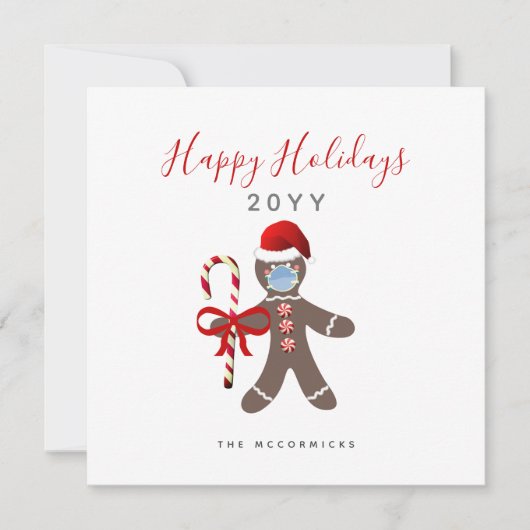Weihnachten 2022 Lebkuchenmann in Gesichtsmaske (Vorderseite)