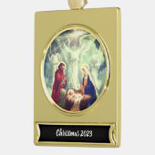 Weihnachten 2023 Banner-Ornament gold (Links)