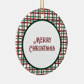 Weihnachten 2023 Rote und Grüne Keramik Ornament O (Rechts)