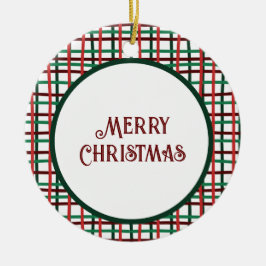 Weihnachten 2023 Rote und Grüne Keramik Ornament O