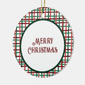 Weihnachten 2023 Rote und Grüne Keramik Ornament O (Links)