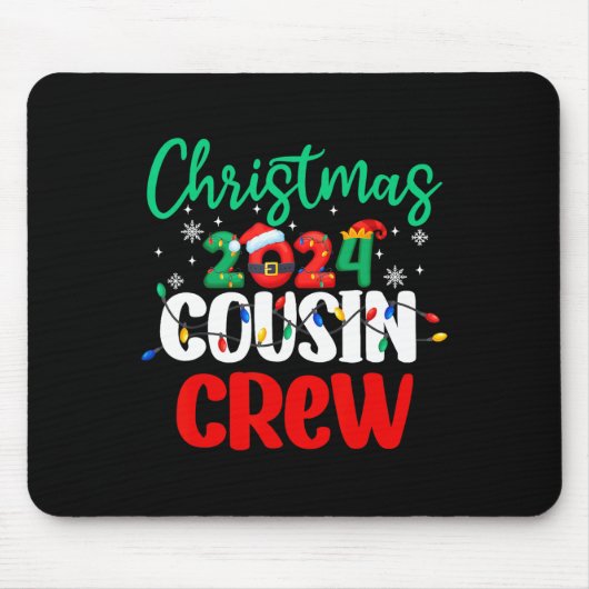 Weihnachten 2024 Cousin Crew Matching Squad S Mousepad (Vorne)