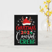Weihnachten 2024 Cousin Crew Reindeer Xmas Weihnac Karte (Gelbe Blume)