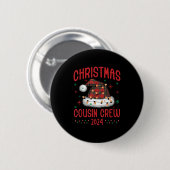 Weihnachten 2024 Cousin Crew Weihnachten Lichter W Button (Vorne & Hinten)
