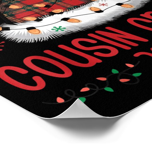 Weihnachten 2024 Cousin Crew Weihnachten Lichter W Poster (Ecke)