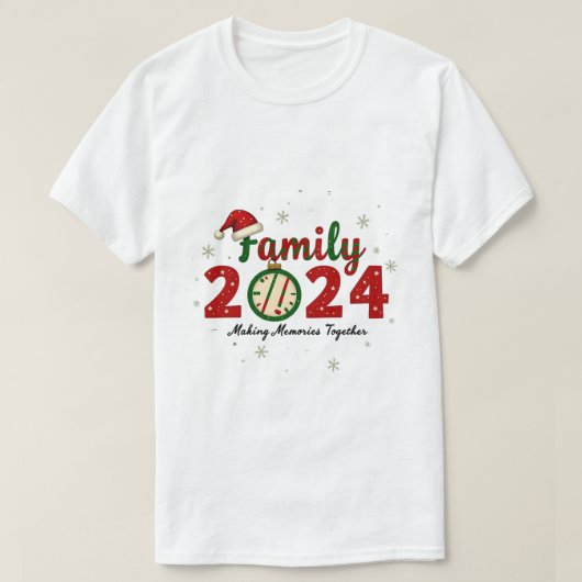 Weihnachten 2024 Erinnerungen machen T-Shirt (Design vorne)