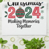 Weihnachten 2024 Erinnerungen zusammenbauen Geschirrtuch (Gefaltet)