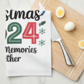 Weihnachten 2024 Erinnerungen zusammenbauen Geschirrtuch (Viertel Falte)