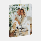 Weihnachten 2024 - Foto Ornament Aus Metall (Vorderseite Rechts)