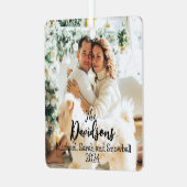 Weihnachten 2024 - Foto Ornament Aus Metall (Vorderseite links)