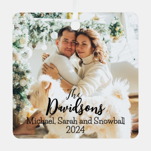 Weihnachten 2024 - Foto Ornament Aus Metall (Vorderseite)