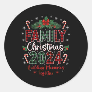 Weihnachten 2024 Gruppe Matching Xmas Squad Runder Aufkleber