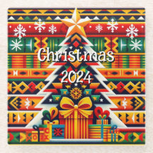 Weihnachten 2024 Kente Tuch Inspiriert Glass Unter