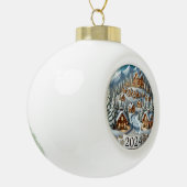 Weihnachten 2024 keramik Kugel-Ornament (Links)