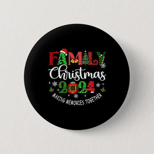 Weihnachten 2024 Matching Outfit Xmas Squad S Button (Vorderseite)