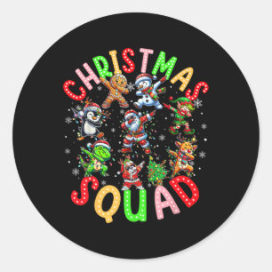 Weihnachten 2024 Team Santa Elf Squad Xmas Matchin Runder Aufkleber