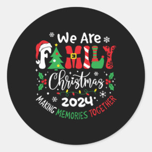 Weihnachten 2024 Weihnachten Familie Matching P Runder Aufkleber