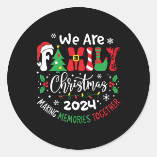 Weihnachten 2024 Weihnachten Familie Matching P Runder Aufkleber