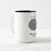 Weihnachten 2024 zweifarbige tasse (Vorderseite Links)