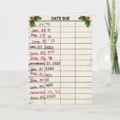 Weihnachten 2025 Alte Bibliothek Karte (Vorderseite)