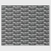 Weihnachten 2025 auf Grau Geschenkpapier (Flach)